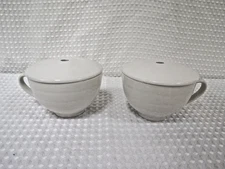 Tea Forte Covered Tea Cup Set of 2 Porcelain Mugs With Lids Steeping Infuser Cup