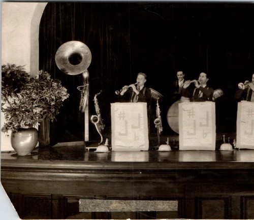 Jazz Band Performance Photograph 1940s De Marino & Bordeaux Santa Barbara Calif