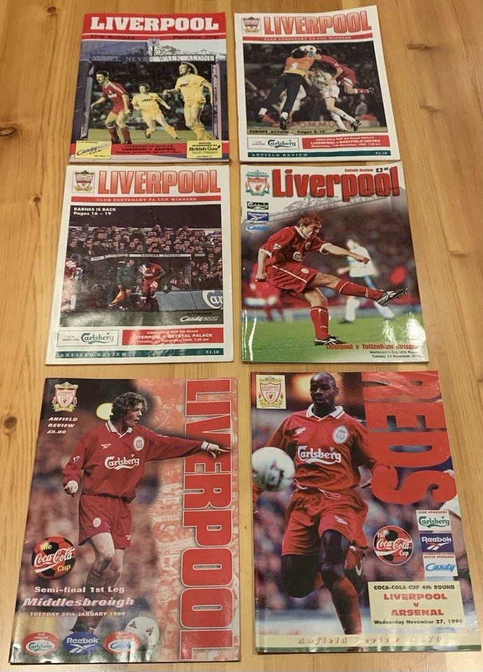 13 x Liverpool FC League Cup Match Day Programmes. A Decade of Games ‘88 to ‘98. - Image 3 of 4