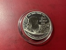 France 1 1/2 Euro 2005 Silver Proof - 100. Death anniversary of Jules Verne