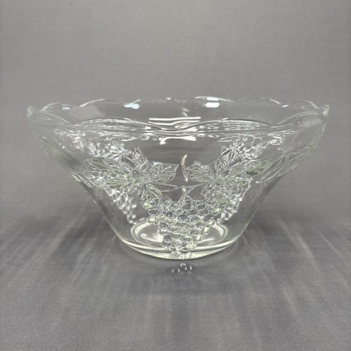 Juego de 10 tazas de ponche Anchor Hocking vintage con patrón de hoja de uva transparente - Imagen 2 de 11