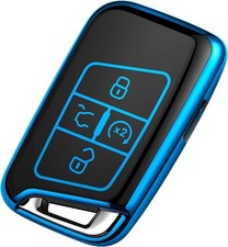 Key Fob Cover, Premium Soft TPU Full Protection Key Fob Case Smart Color: Blue