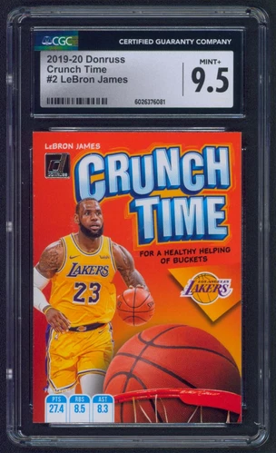 2019-20 Donruss Crunch Time #2 LeBron James CGC 9.5 - 6026376081  Lakers