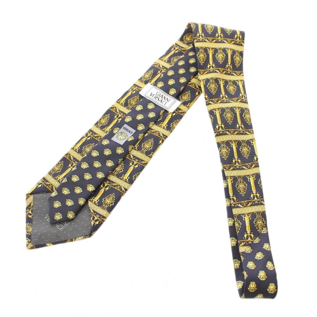 Gianni Versace Tie Regular Collar Patterned Silk … - image 3