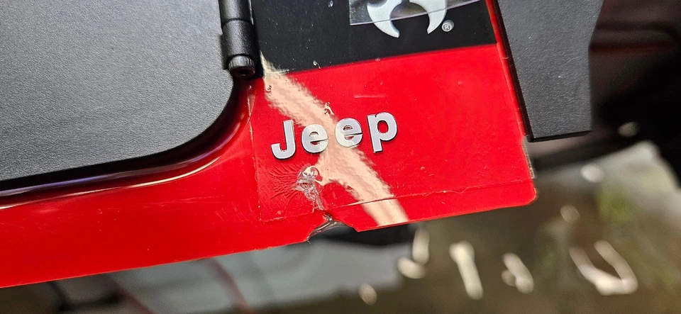 For Axial SCX10 III Jeep CJ-7 AXI03008 Red Body with Lights Roll Cage DAMAGED - Image 3 of 4