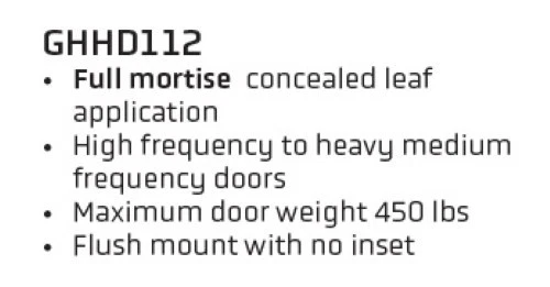 FULL MORTISE HEAVY DUTY GEARED HINGE COMERCIAL GRADE FLUSH MOUNT 83" DARK BRONZE - Image 4 of 4