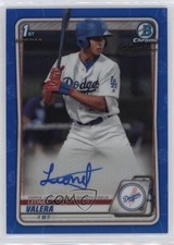 2020 Bowman Chrome Sapphire Edition Prospect Leonel Valera #BSPA-LV Auto 1d0h