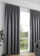 Image of Fusion Galaxy Charcoal Grey Eyelet Curtains 90”x72”drop-229x183 Cm Drop.Save££’s