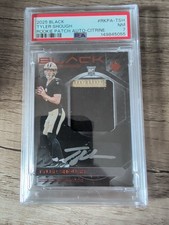 2025 Panini Black Rookie Patch Autographs Tyler Shough #RKPA-TSH Citrine /99 -RC