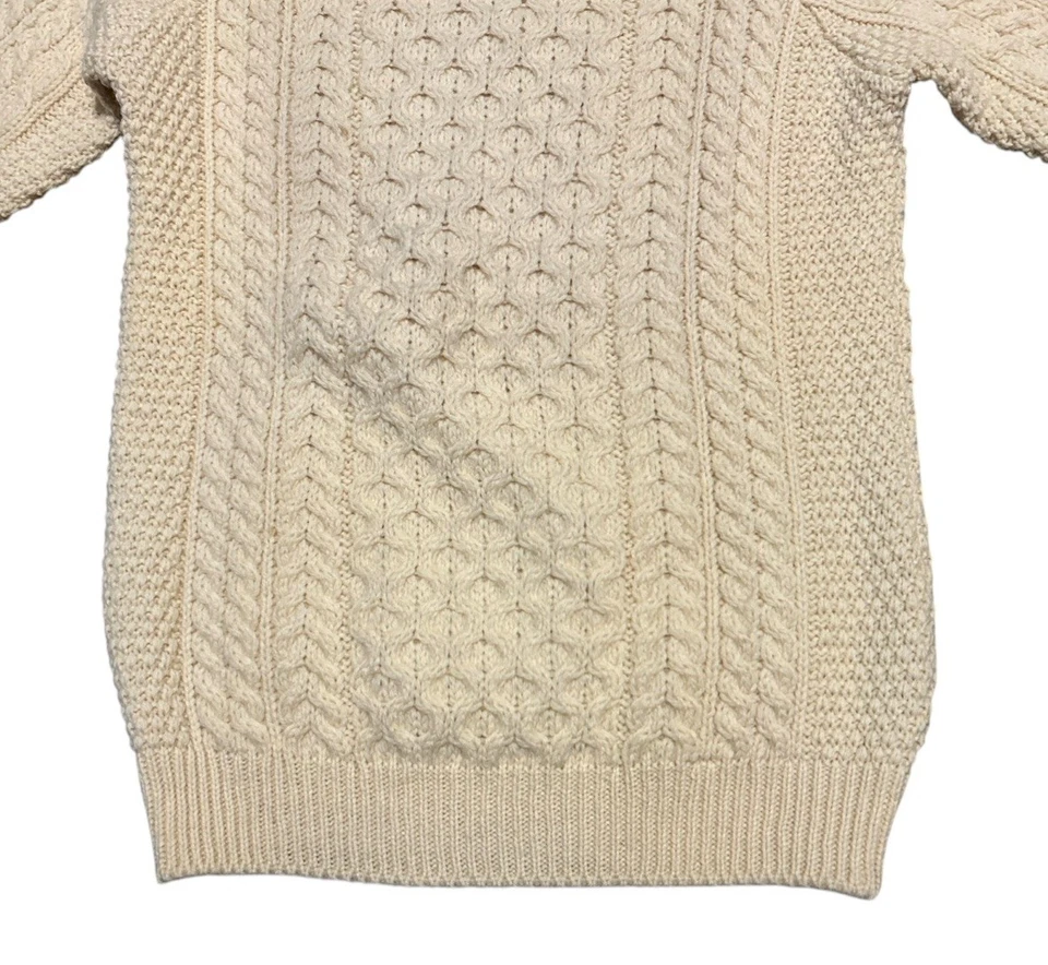 Vintage Brooks Brothers Wool Fisherman Sweater Cable Knit Men’s XS Ireland Made - Image 4 of 4