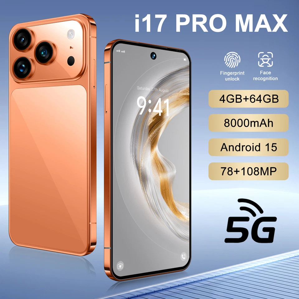 New I17 Ultra 5G Smartphone 7.3" Factory Unlocked Android Cellphones Dual SIM - Image 2 of 4