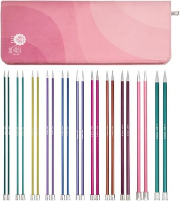 KnitPro Zing Grande einspitziges Nadelset 10'' (25cm) | 11 Größen (3mm bis 8mm)