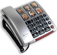 Amplicomms BigTel 40 Plus 40+ Silver Corded Big Button Elderly Amplified Phone
