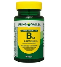 Spring Valley Timed-Release Vitamin B12 Tablets 1,000 Mcg 60 Count