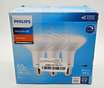 Philips Hue A19 Smart LED Bulb White and Color Ambiance 3 Pack E26