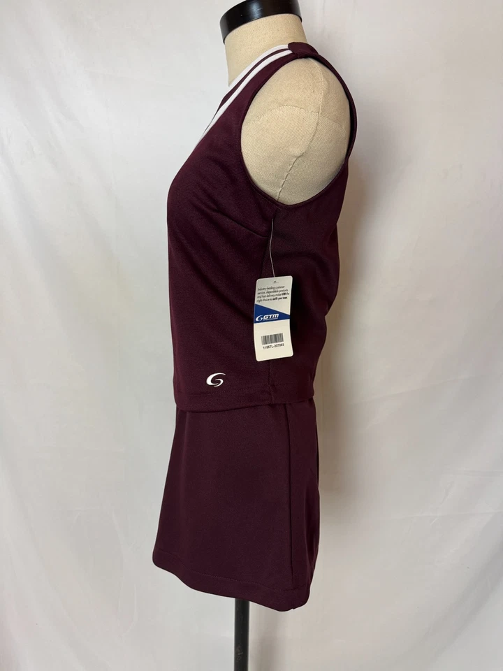 GTM Ladies S Maroon Cheerleading Uniform Cosplay Costume Halloween - Image 2 of 4