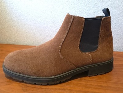 NWOB Rieker Chelsea Brown Suede Slip-On Ankle Boots Men's Sz 41EU (8-8.5US)