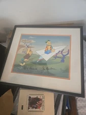 Hanna Barbera Original Production cel Jetsons Meet The Flintstones Signed
