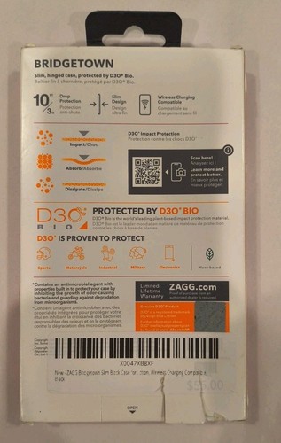 ZAGG Gear4 Bridgetown Hülle für Samsung Galaxy Z Flip4 schwarz - Bild 3 von 5