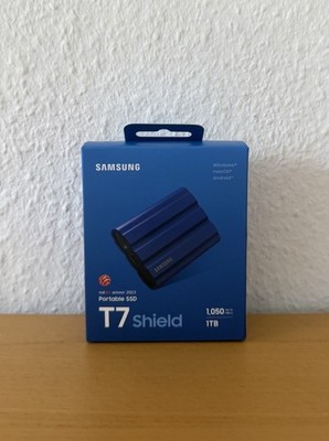 Samsung Portable SSD T7 Shield 1TB blau externe SSD USB 3.2, 1.050 MB/s Lesen