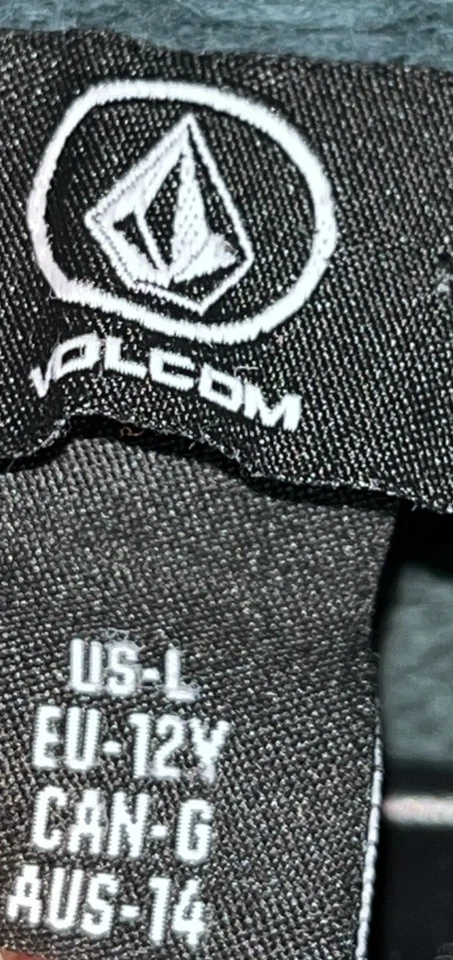 Boys Youth Large Volcom Slicer Hoodie Brit Blue Green Pullover Hoodie - Image 4 of 4