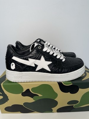 Worn 1x Bape A Bathing Ape Bape Sta Line Camo Black Size 9 1j80-191-052