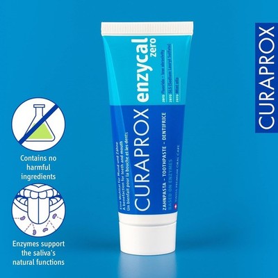 Curaprox Enzycal Zero toothpaste, fluoride-free toothpaste with enzymes