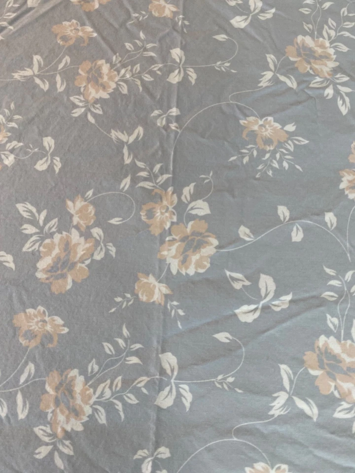 Sábana plana Wamsutta "Pima Cott" Queen floral de colección gris, naranja pálido, lujo Foto 4 de 4