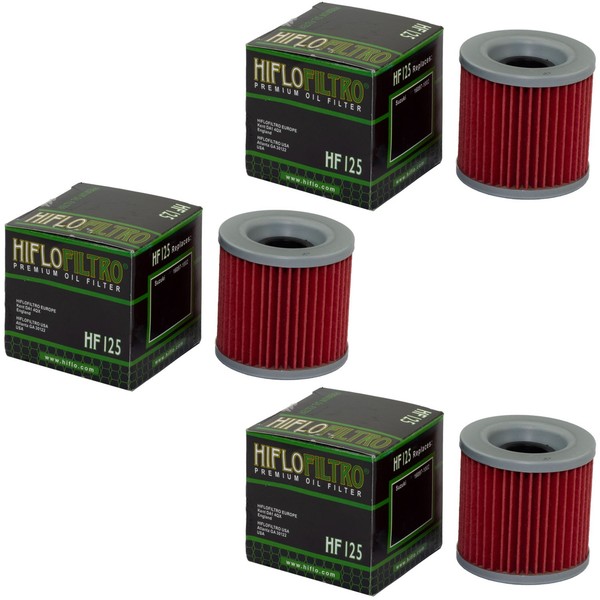 ÖLfilter Set 3 StüCk Hiflo HF125 FüR Kawasaki GPZ 305 Z 250 GP305 Z250 EX KZ-image