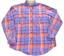 Vintage 90s Polo Ralph Lauren Shirt Mens XL Plaid Double Pockets Western
