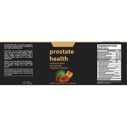 60pcs Natual Prostate Health Capsules with Mushroom Blend & Sa wpalmetto🗯️ - Picture 8 of 8