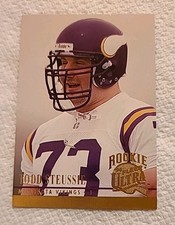 1994 Fleer Todd Steussie #191 Rookie Minnesota Vikings Football Card. rookie card picture
