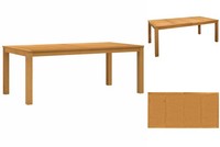 Esstisch 200X100X75 Cm Massivholz Eiche Natur Rechtwinklig