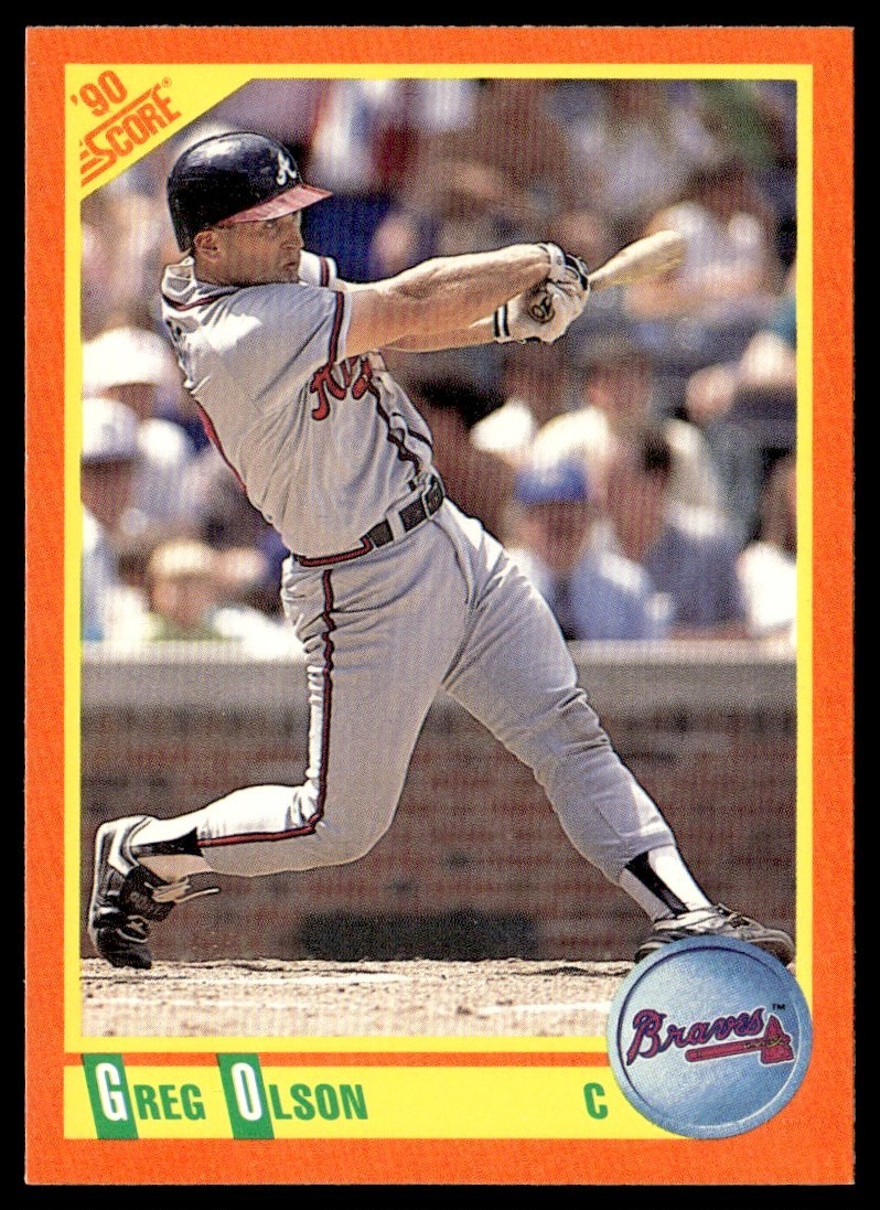 1990 Score Rookie & Traded Greg Olson Rookie Atlanta Braves #69T