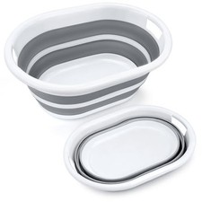 Collapsible Dog Bathtub, Portable Pets Bathing Tub for Puppy Cats, Gray Small