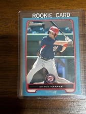 2012 Bowman Blue Border Bryce Harper Rookie Card #442/500. rookie card picture