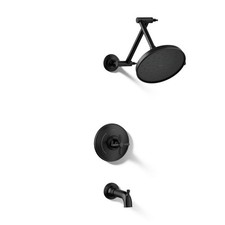 KOHLER Paces Single Handle 3-Spray Tub Shower Faucet 1.75 GPM in Matte Black
