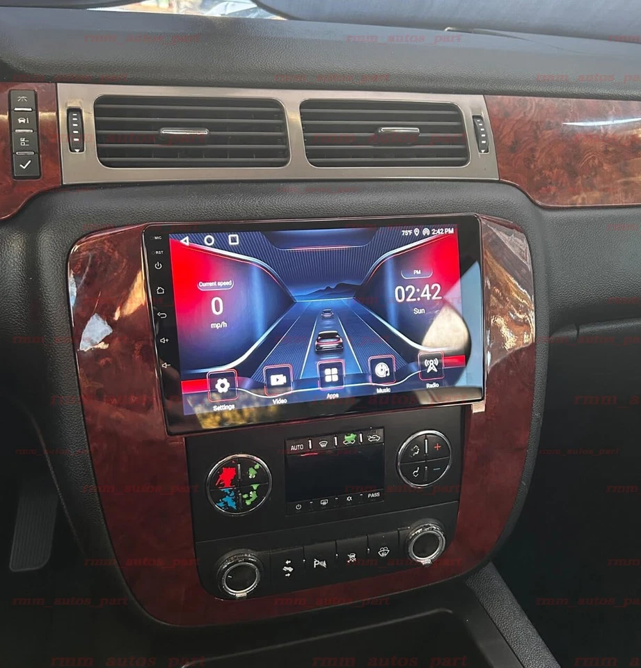 9" Car Radio CarPlay Android Auto For 2007-2014 GMC Yukon / Chevy Tahoe/Suburban Foto 4 de 4