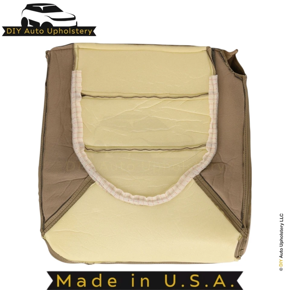 Fundas de asiento delanteras de cuero genuino para Ford F250 Lariat 1998-2000 color tostado pradera Foto 3 de 4