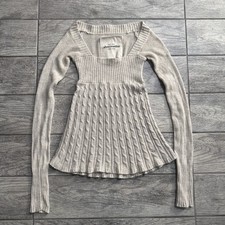 Abercrombie And Fitch Vintage Gray Knit Babydoll Sweater Size L Bella Swan