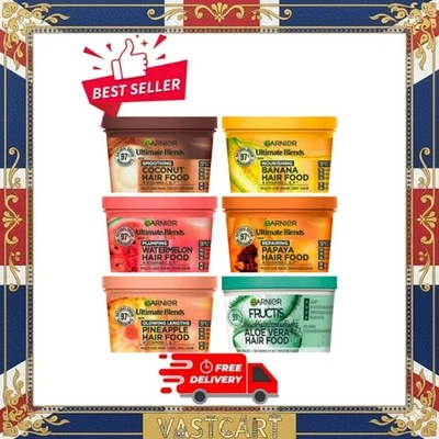 BRANDED Garnier Ultimate Blends Hair Food, 3-in-1 Damaged Hair Mask Treatment, 7