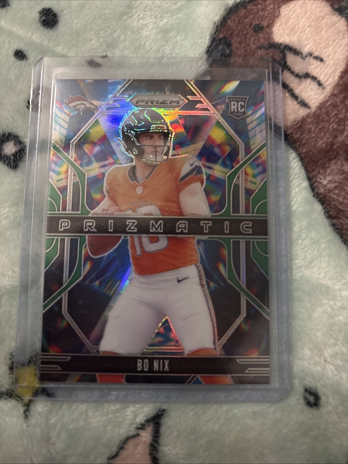 2024 Panini Prizm - Prizmatic Bo Nix #11 Green Prizm (RC)