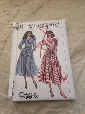 1989 SIMPLICITY MISSES DRESS PATTERN #9041 UNCUT SIZE 6-12