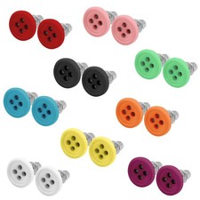  Rockabilly-Ohrstecker Knopf Ohrringe in vielen Farben Set oder Einzeln Retro 