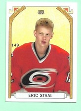 (1) ERIC STAAL  2003-04 TOPPS C55 # 149 CANES ROOKIE CARD  (M7775). rookie card picture