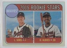 2018 Heritage Rookie Stars Chrome Refractor 112/569 Ozzie Albies Lucas Sims 0o3x