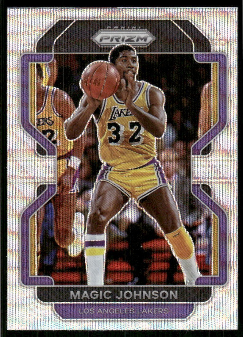2021-22 Panini Prizm #248 Magic Johnson Silver Wave
