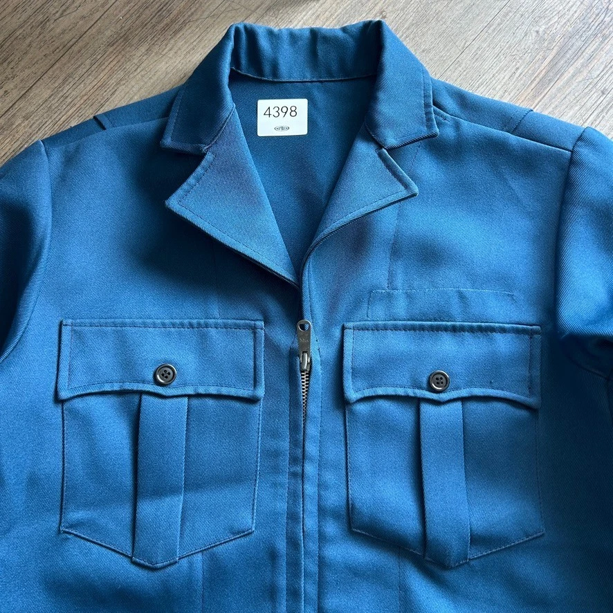VINTAGE 80s | Aero Mode Blue Mechanic Work Shop Jacket sz S - product detail image 3