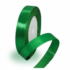 Green Satin Ribbon 5/8 Inch x 25 Yards Emerald Green for Christmas Wreaths