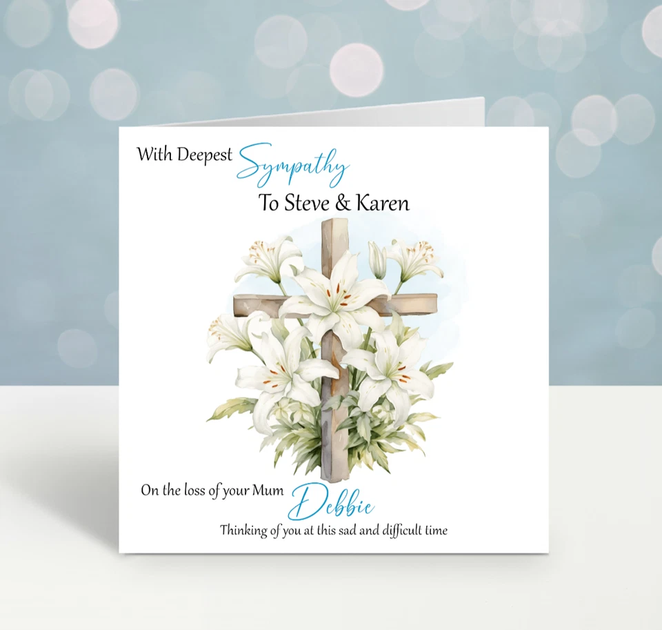 Sympathy Card Personalised Bereavement condolence Sorry For Your Loss Card - Image 2 of 4
